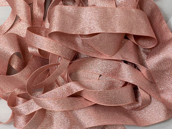  Rose Gold Glitter Ribbon 1 Inch x 25 Yards, Sparkly Metallic  Fabric Ribbons, Sparkly Rose Gold Ribbon for Gift Wrapping, DIY Crafts,  Floral Bouquets, Birthday, Wedding Party and Home Decorations