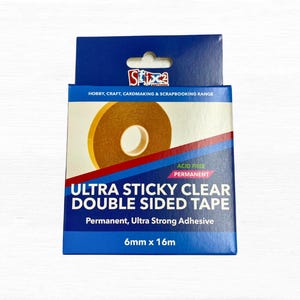 Ultra klebriges doppelseitiges Klebeband, klarer, starker, permanent haftender Kleber, hitzebeständig, säurefrei, zum Basteln wesentlich für Arten von Handwerk.