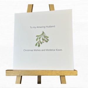 Husband Christmas Card, Handmade Christmas Card for Him, To My Amazing Husband, Heartfelt Holiday Wishes