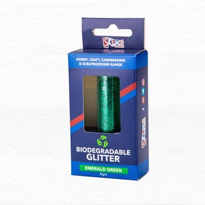 Green Craft Glitter, Stix2 Biodegradable Emerald 8g for Cardmaking