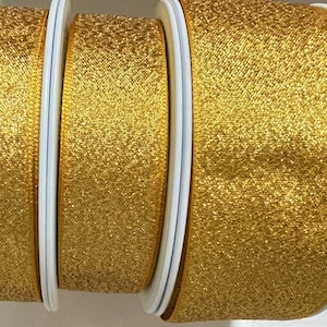 Lame Band dunkel Gold funkelnd glitzernd Metallic Band Breiten 3, 7, 15, 25, 40 mm, 1 Mtr Längen, Weihnachten, Geschenkverpackung, Home Decor