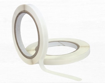 Fita adesiva dupla face para levantar dedos - Larguras de 5 mm e 10 mm - 50 metros de comprimento - Fita adesiva resistente para artesanato
