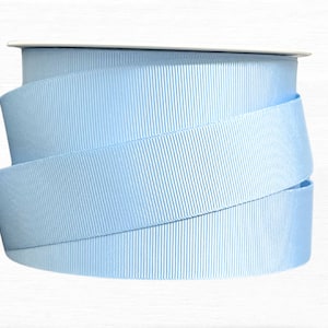 Himmelblaues Ripsband, Berisfords Farbe 9510, doppelseitiges Ripsband, Breite 10 mm, 16 mm und 25 mm, Länge 1m, 3m und 5m