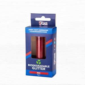 Paillettes biodégradables rouges, 100 % sans plastique, Paillettes écologiques par Stix2, parfaites pour les travaux manuels de Noël, la fabrication de cartes, le scrapbooking,