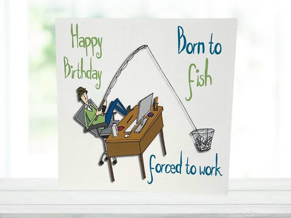 Twizler Biglietto Compleanno Divertente Per Pescatore - 'More Bait' - Formato 15,5cm Con Busta Rossa - Regalo Per Papà, Marito