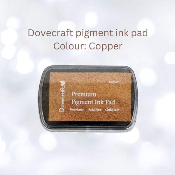 Tampon encreur à pigments de cuivre métallique par Dovecraft, sans acide, sans danger pour les enfants, non toxique, pour une utilisation avec tous les types de cartes et de papier