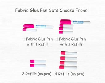 Stylo de colle pour tissu et recharges - Adhésif temporaire sans épingles