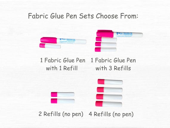 Fabric Glue Pen and Refills -  No Pins Temporary Adhesive