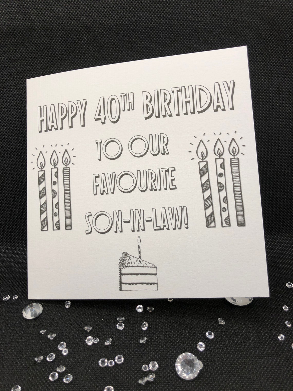40th Birthday Card SoninLaw Happy 40th Birthday Son in