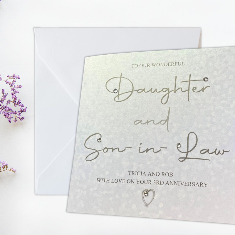 Daughter and Son in Law Wedding Card - Etsy UK