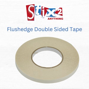 Flushedge Doppelseitiges Klebeband, 6 mm breit, 25mtr Rolle, permanentes, säurefreies, klebriges, klares Klebeband, ideal für alle Arten von Handwerk