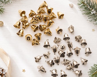 Zilveren en gouden vrijheidsbellen, kerstartikelen (8 mm, 10 mm, 14 mm)