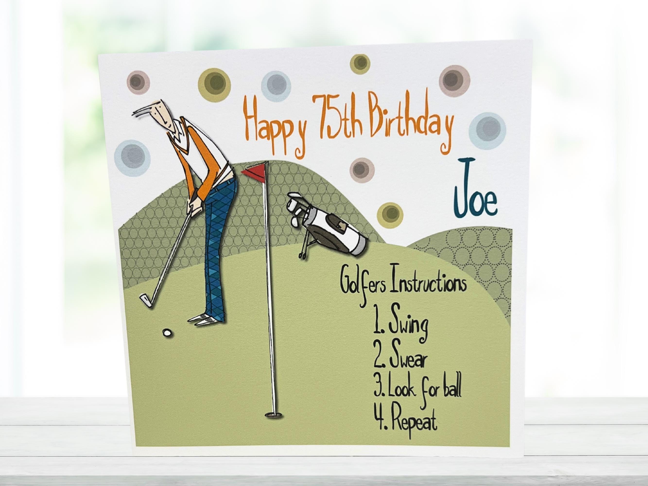 Biglietto di auguri di compleanno per golfisti: è ora di divertirsi, stampabile 5x7 (download digitale) - Italia
