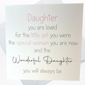 Daughter Handmade Birthday Card, Happy Birthday Daughter, Special Daughter, Birthday Wishes For Her, Wonderful Daughter Greetings Card