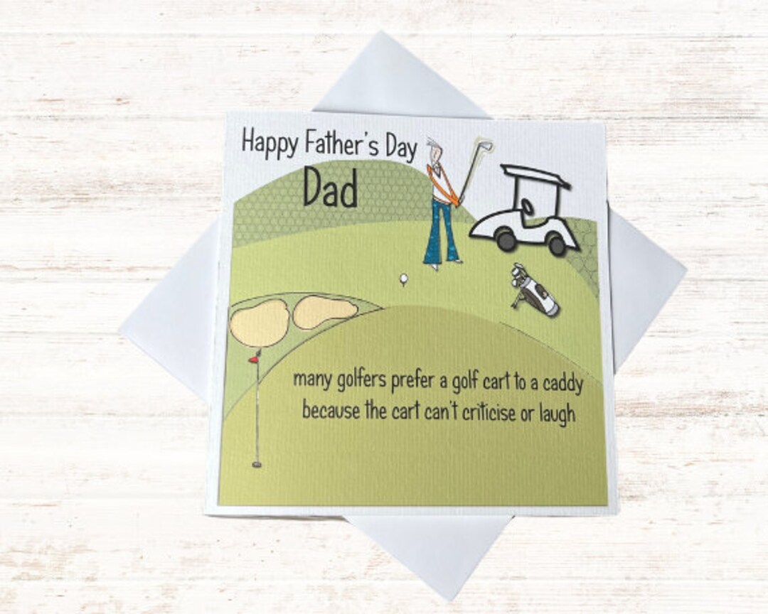Golf Father's Day Card, Funny Golf Themed Father's Day Card for Golfers ...
