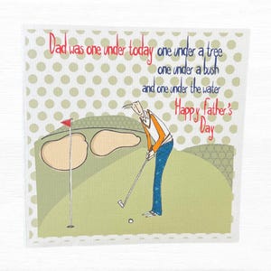 Carte de fête des pères pour les papas amateurs de golf, carte de fête des pères drôle sur le thème du golf, un rire parfait pour les amateurs de golf !