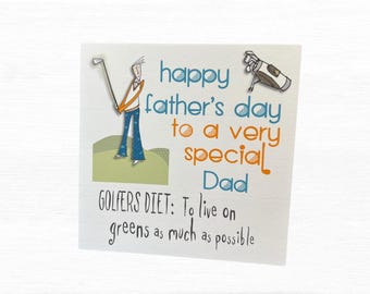 Funny Golf Father's Day Card – Golfer Diet Joke