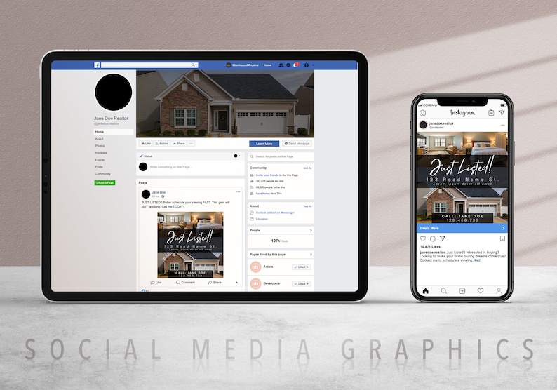 Real Estate Social Media Instagram Bundle Real Estate - Etsy