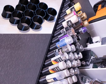 Stackable Spray Can Holder – Wall Mount Aerosol Organizer, Holds 12 Cans