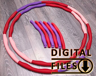 Hula Hoop redimensionnable avec sans crêtes segmenté fichiers d'impression 3D de 37,5 à 33,5 pouces