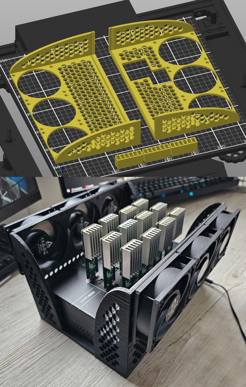 Newpac Mining Farm Frame for Fans With Modular Connectors 3D PRINTING ...