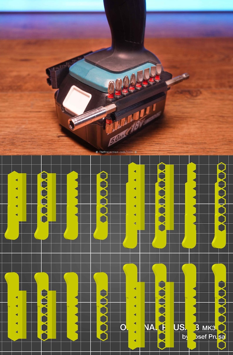 Makita LXT 18v Drill Bit Holders Attachment 3D PRINTING FILES