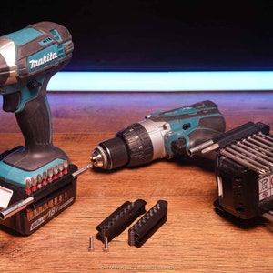 Makita LXT Drill Bit Holder Attachment 2 Magnetic and 2 Friction Fit Holders