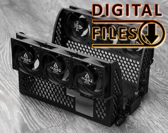 Newpac Mining Farm Frame for Fans with Modular Connectors 3D PRINTING FILES