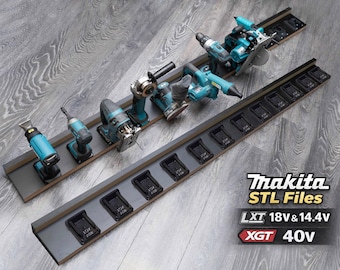 Makita LXT and XGT Wall Mount Holders for 40V 18V 14.4V Tools STL Files