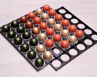 36 (6 x 6) Nespresso Vertuo Coffee Pod Holder Mount Dispenser 2 Pack NO SCREWING