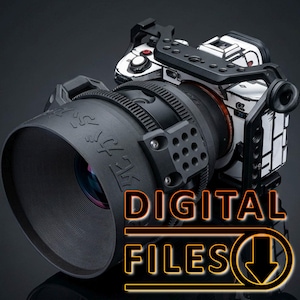 CINE-HUS för Sony 50 mm F1.2 GM Master Prime-objektiv, uppgradering till filminspelning med fästplattor, ombyggnad av tillbehör, 3D-utskriftsfiler