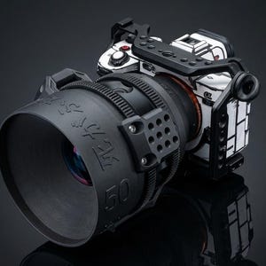 CINE-HUS för Sony 50 mm F1.2 GM Master Prime-objektiv för filmfotografering med fästplattor och tillbehörsombyggnad