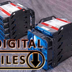 Supports de disque dur empilables de 3,5 pouces avec trous de fixation pour ventilateur de 12 x 12 cm IMPRESSION 3D