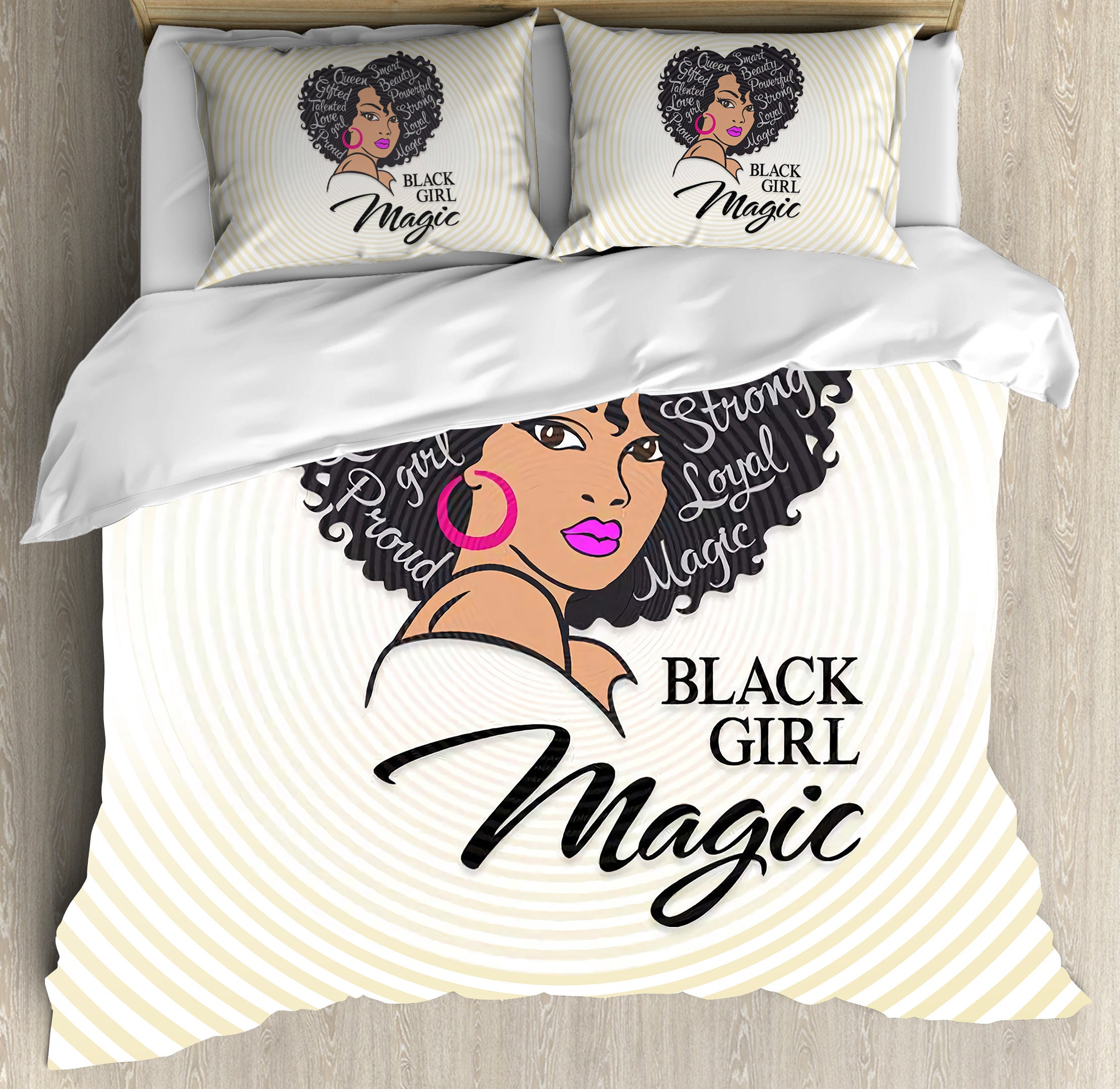 Black Girl Bedding set African American Cool Girl Comforter Etsy