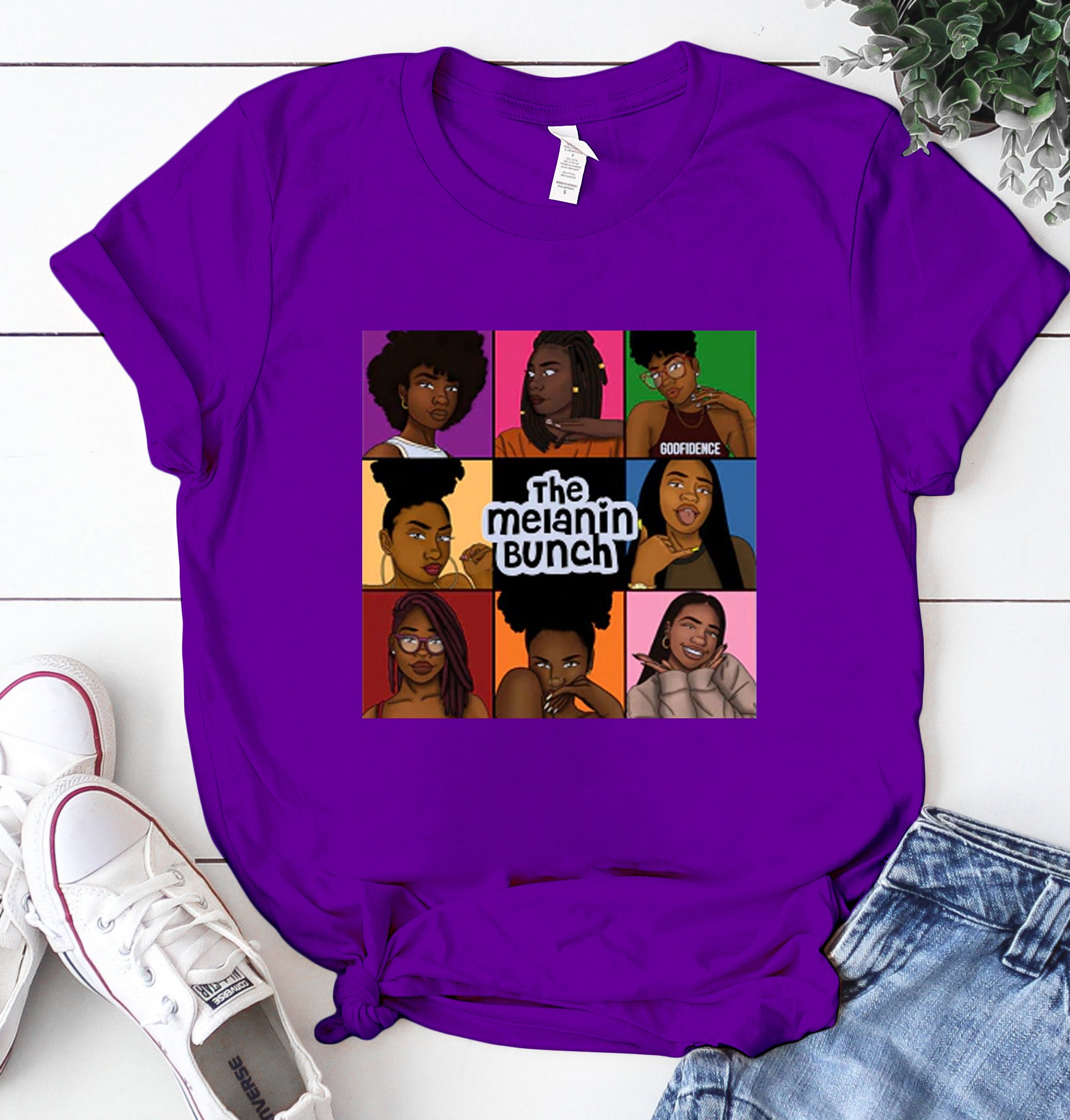 The Melanin Bunch Shirt Afro Queen Black Pride Gift Black | Etsy
