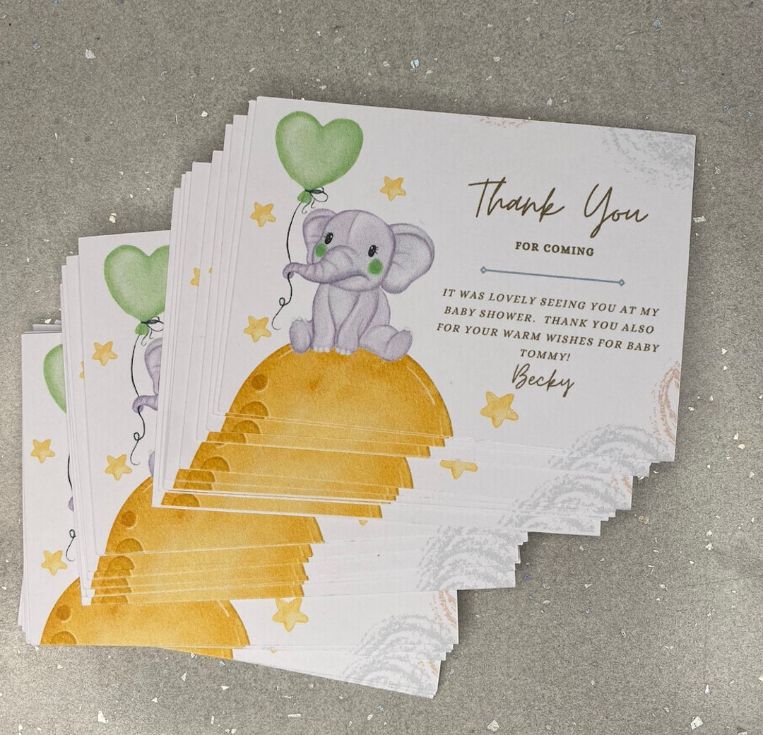 Thank You Baby Shower Cards Etsy