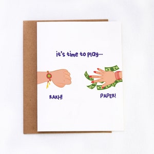 Carte Rakhi drôle | Rakhshya Bandhan Celebration, Indian Greeting Card, Rakhi card, Funny Rakshabandhan card, South Asian Art, Happy Rakhi