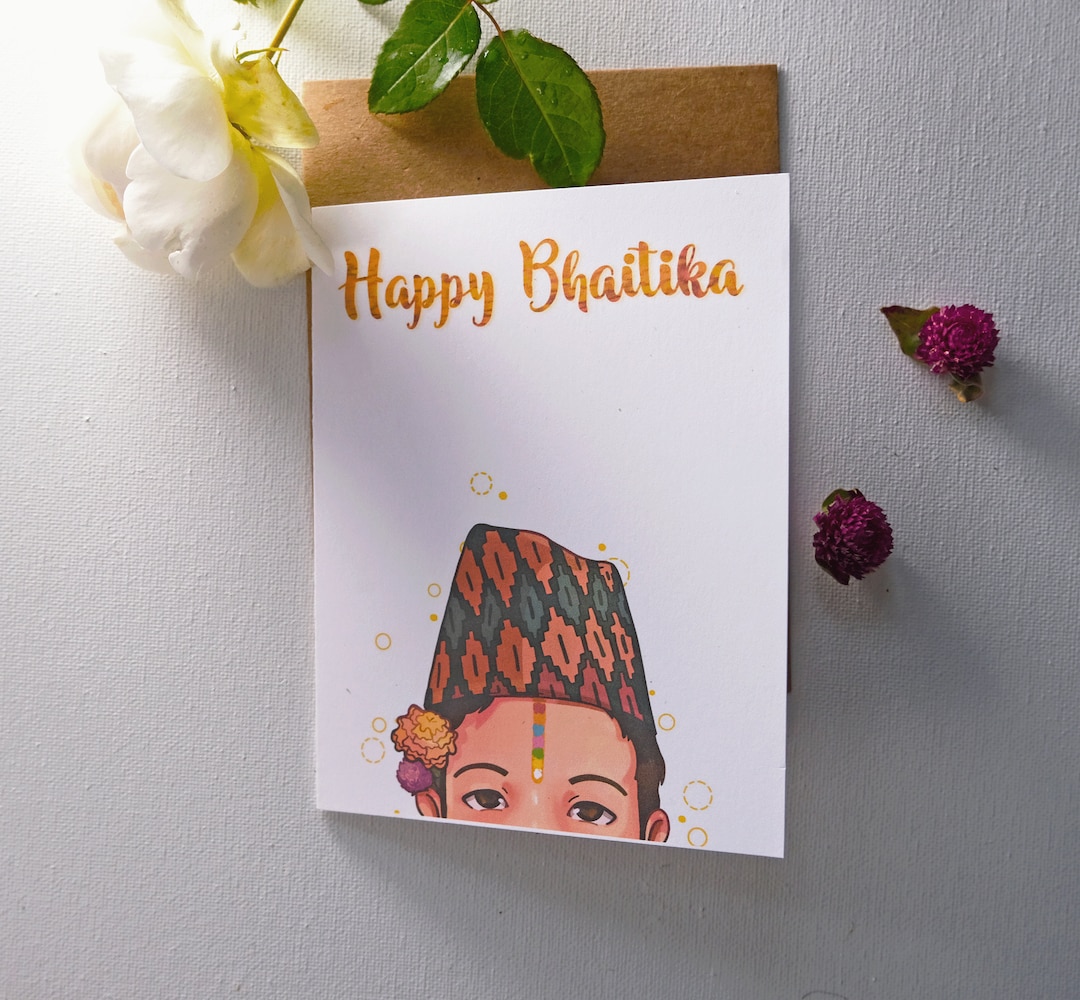 Bhaitika Nepali Greeting Card Nepali Festival Tihar Etsy