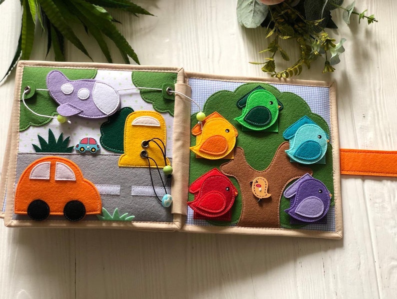 Animals Quiet Baby Book Felt Book for Fine Motor Skills - Etsy UK