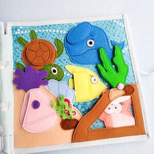 Quiet Baby Book Garden and Sea, Felt Book for Fine Motor Skills ...