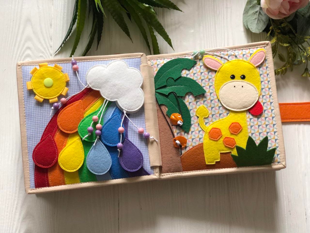 Animals Quiet Baby Book Felt Book for Fine Motor Skills - Etsy UK