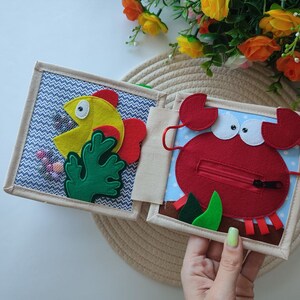 Personalized Quiet Baby Book Hedgehog, Felt Book for Fine Motor Skills ...
