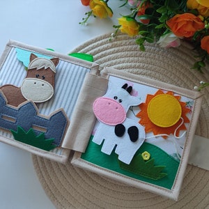 Personalized Quiet Baby Book Hedgehog, Felt Book for Fine Motor Skills ...