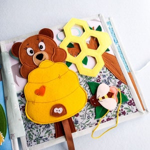 Quiet Baby Book Garden and Sea, Felt Book for Fine Motor Skills ...