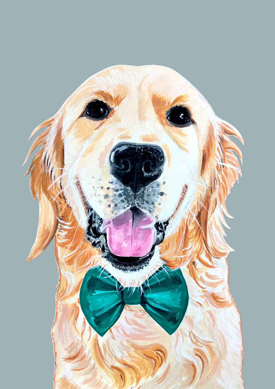 Golden Retriever Bow Tie Impression | Etsy