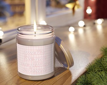 Wedding Scented Candle, Bridal Shower Gift, Soy Wax Candle