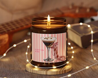 Scented Soy Candle with Flirty Martini Design, Home Decor, Gift for Her, Romantic Candle, Relaxation, Party Favor, Engagement, Birthday.