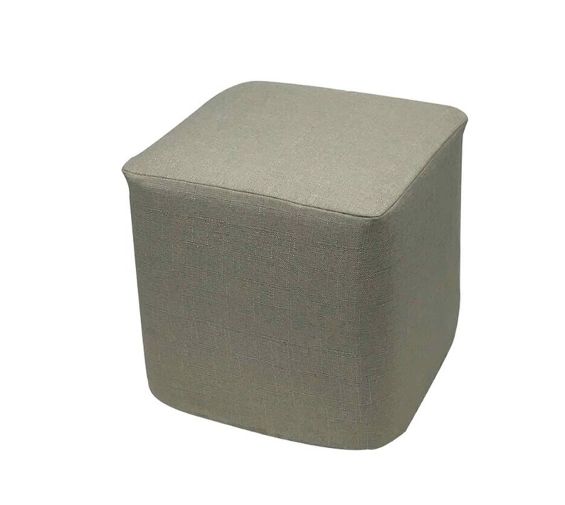 Custom Linen Ottoman Cover Cube Footstool Slipcover Sofa Etsy