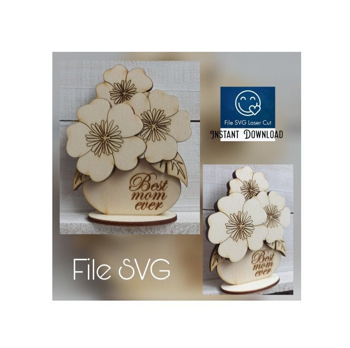 Arbre Pour Maman Avec Cadres En Forme De Cages Découpées Au Laser