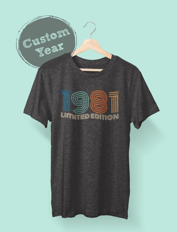 Custom Year Shirt Limited Edition, 40th Birthday Gifts, Unisex Personalized Birthday Shirt, 40th Gift Ideas, Vintage Style Birthday Shirt